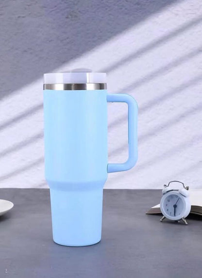 Classic Insulated Tumbler with Handle & Lid, Travel Tumbler – Hot & Cold Drink Cup