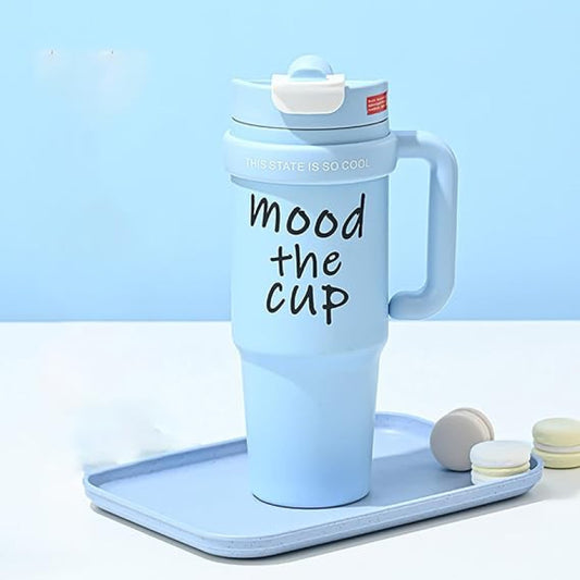 Mood The Cup – Stylish Tumbler with Handle & Lid"