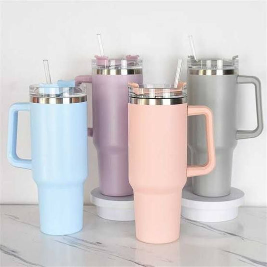 Classic Insulated Tumbler with Handle & Lid, Travel Tumbler – Hot & Cold Drink Cup
