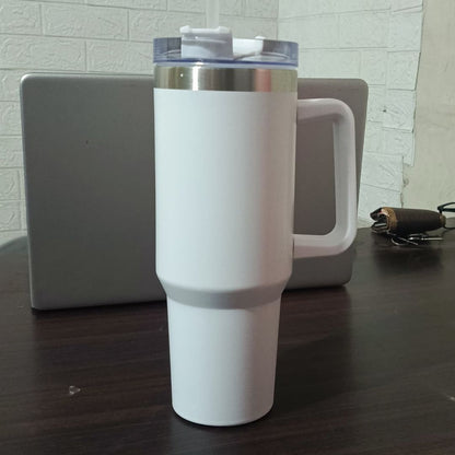 Classic Insulated Tumbler with Handle & Lid, Travel Tumbler – Hot & Cold Drink Cup