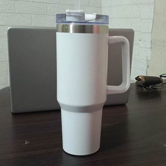 Classic Insulated Tumbler with Handle & Lid, Travel Tumbler – Hot & Cold Drink Cup