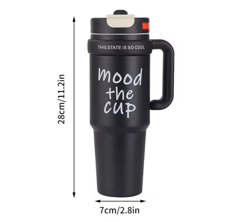Mood The Cup – Stylish Tumbler with Handle & Lid"