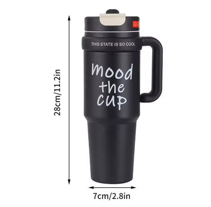 Mood The Cup – Stylish Tumbler with Handle & Lid"