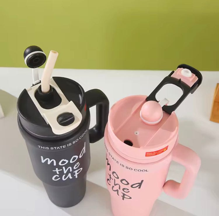 Mood The Cup – Stylish Tumbler with Handle & Lid"